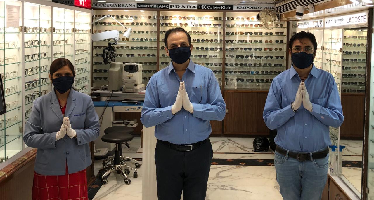 Khanna Vision opticians welcoming customers at their optical shop in Jaipur